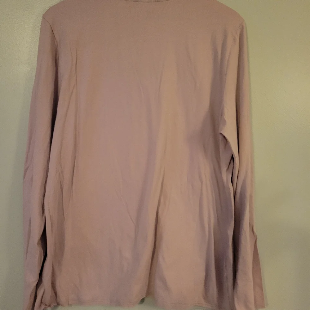 J. JILL light dusty purple Long Sleeve Tee XL Tried on, EUC - Picture 2 of 3